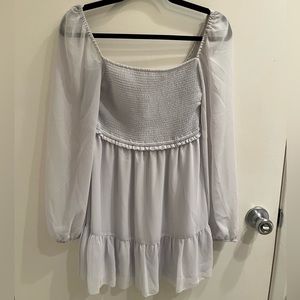 Periwinkle long sleeve mini dress